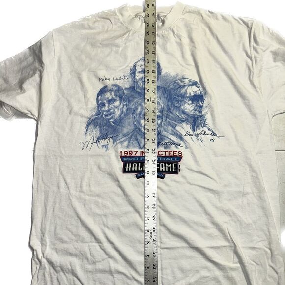 Starter 1997 Pro Football Hall Of Fame T-Shirt Men’s Size Large White NFL 90’s - Picture 4 of 6